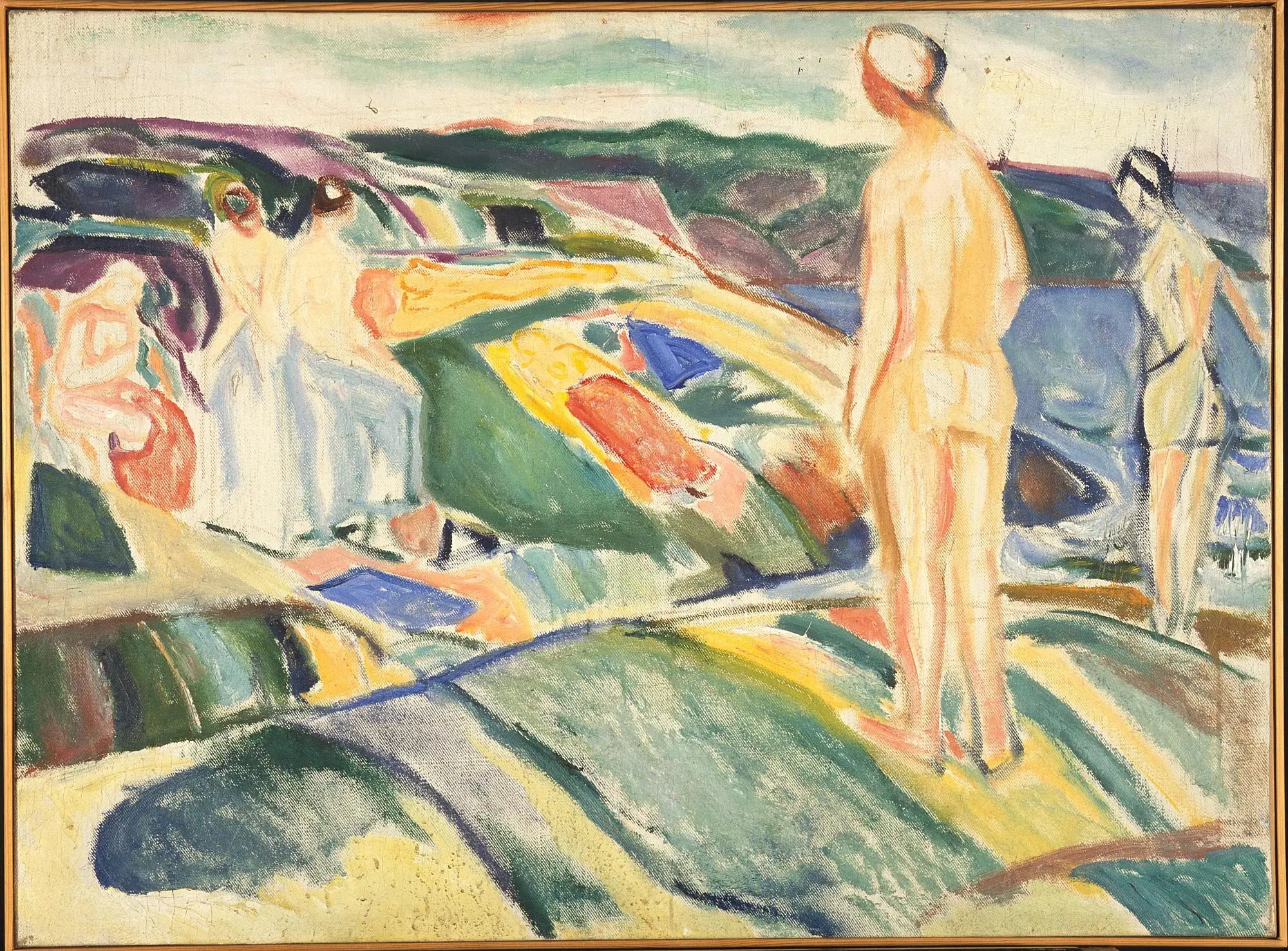 Reproduction du tableau « Femmes se baignant sur les rochers - Edvard Munch » par Alpha Reproduction en peinture à l’huile