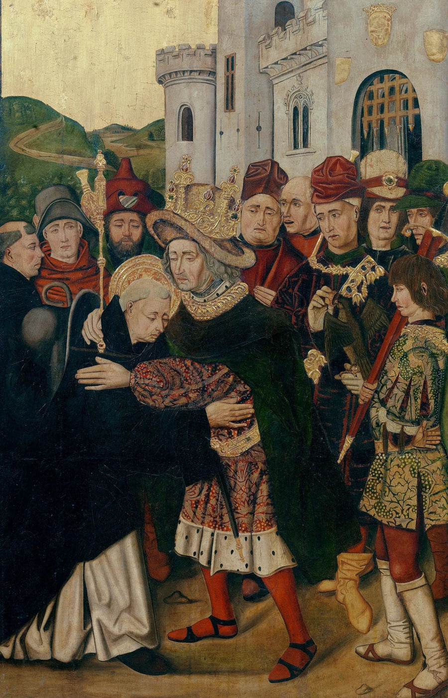 Ferdinand Ier de Castille accueillant saint Dominique de Silos - Bartolomé Bermejo