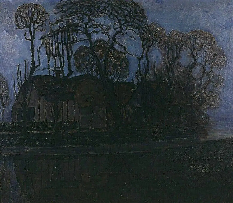 Ferme à Duivendrecht le soir - Piet Mondrian