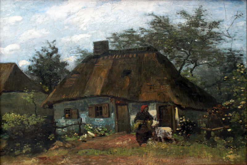 Ferme à Nuenen avec paysanne et chèvre, F90 – Van Gogh