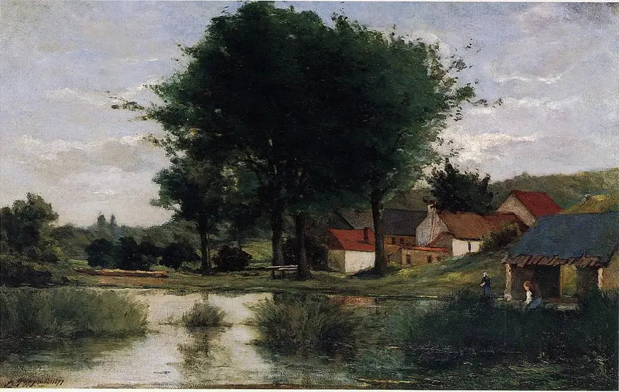 Ferme près d'un étang, ou Paysage d'automne - Paul Gauguin