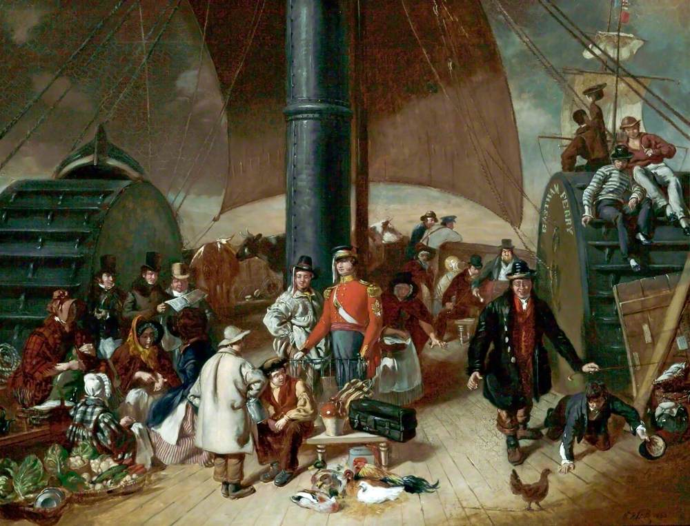 Ferry d'Eastham - William Powell Frith image 1 copie peinte à la main à l’huile