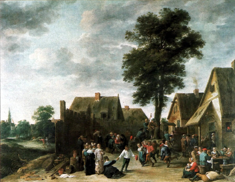Fête du village à l'auberge 
