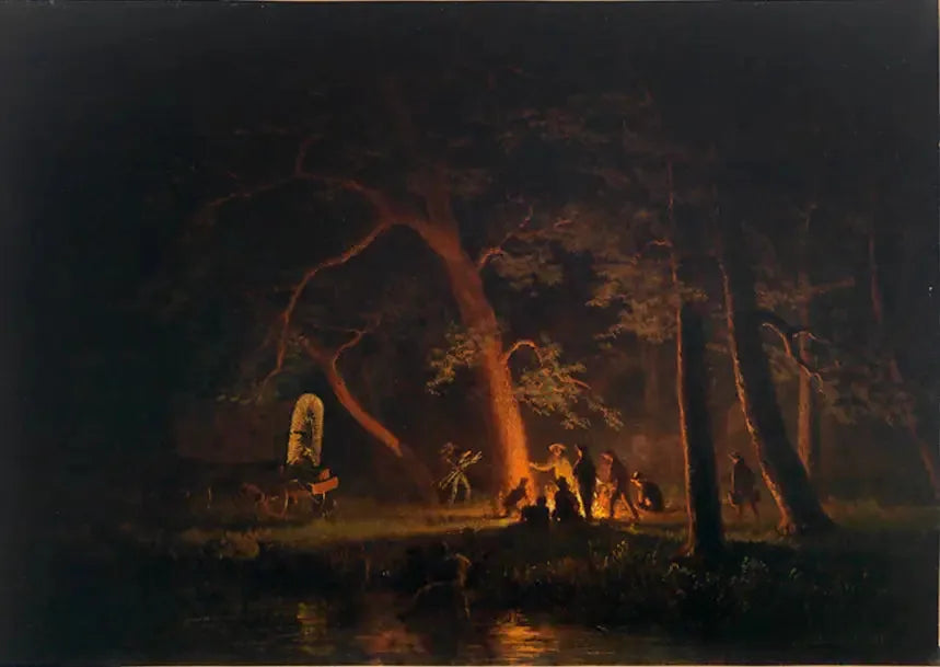 Feu de camp - Albert Bierstadt