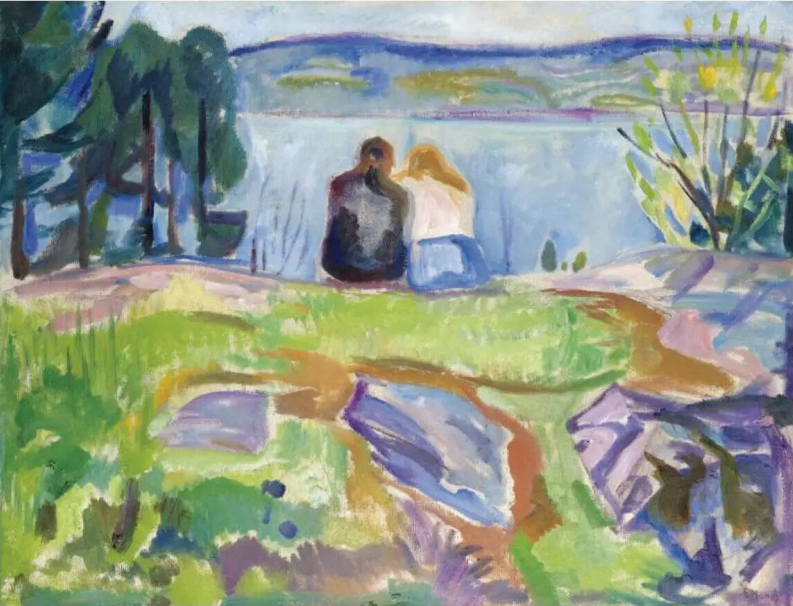 Reproduction du tableau « Feuillus en bourgeons - Edvard Munch » par Alpha Reproduction en peinture à l’huile