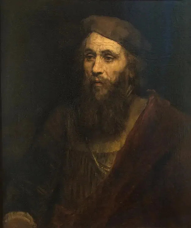 Figure à mi-corps d'un homme avec barbe et béret - Rembrandt