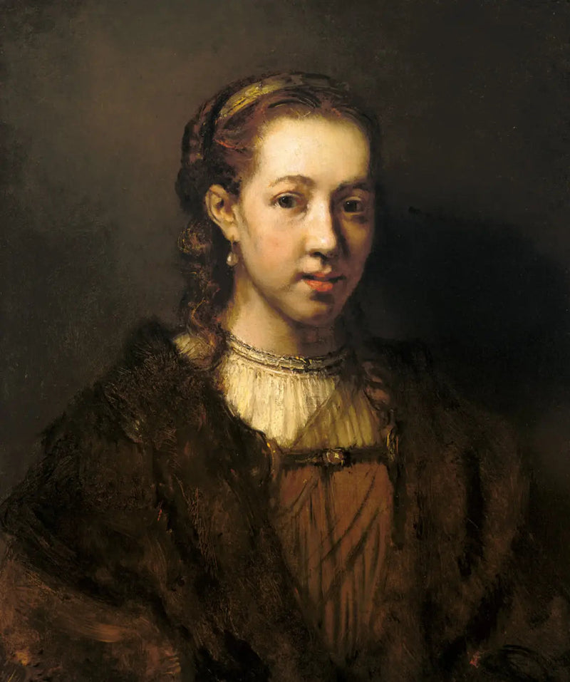 Figure à mi-corps d'une femme en costume fantaisiste - Rembrandt