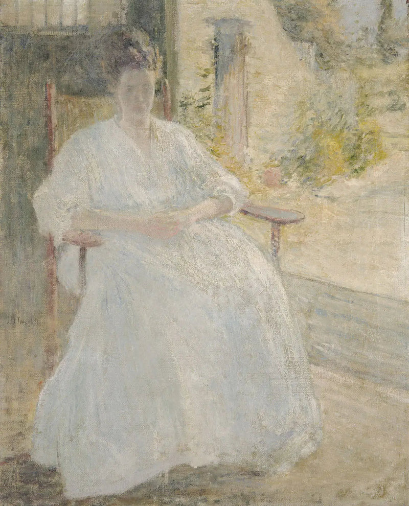 Figure au soleil (épouse de l'artiste) - John Henry Twachtman
