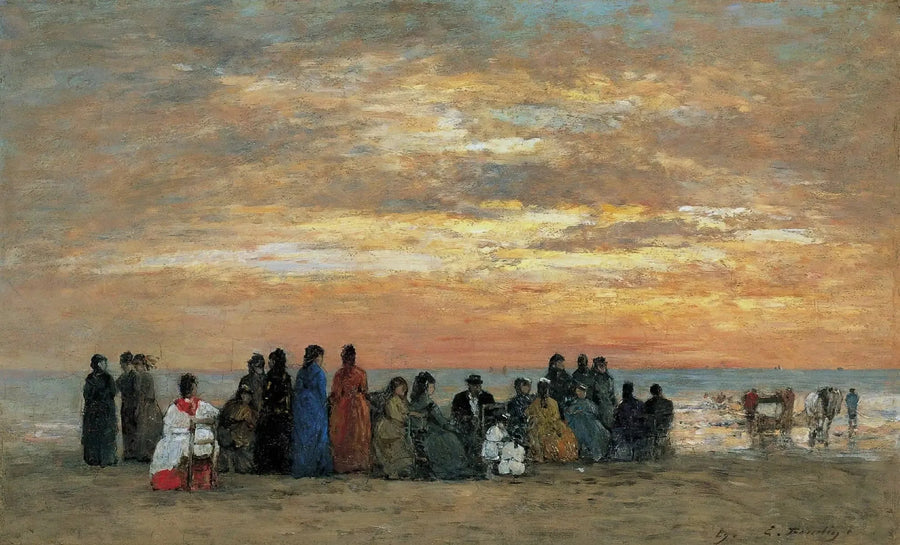 Figures à la plage de Trouville - Eugène Boudin