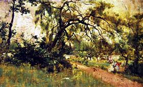 Figures de femmes dans le parc - Giovanni Boldini