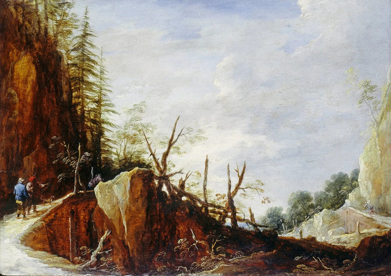 Figures sur un col rocheux - David Teniers le Jeune