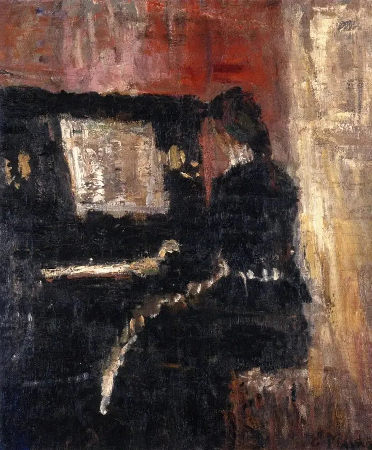 Fille au piano - Edvard Munch