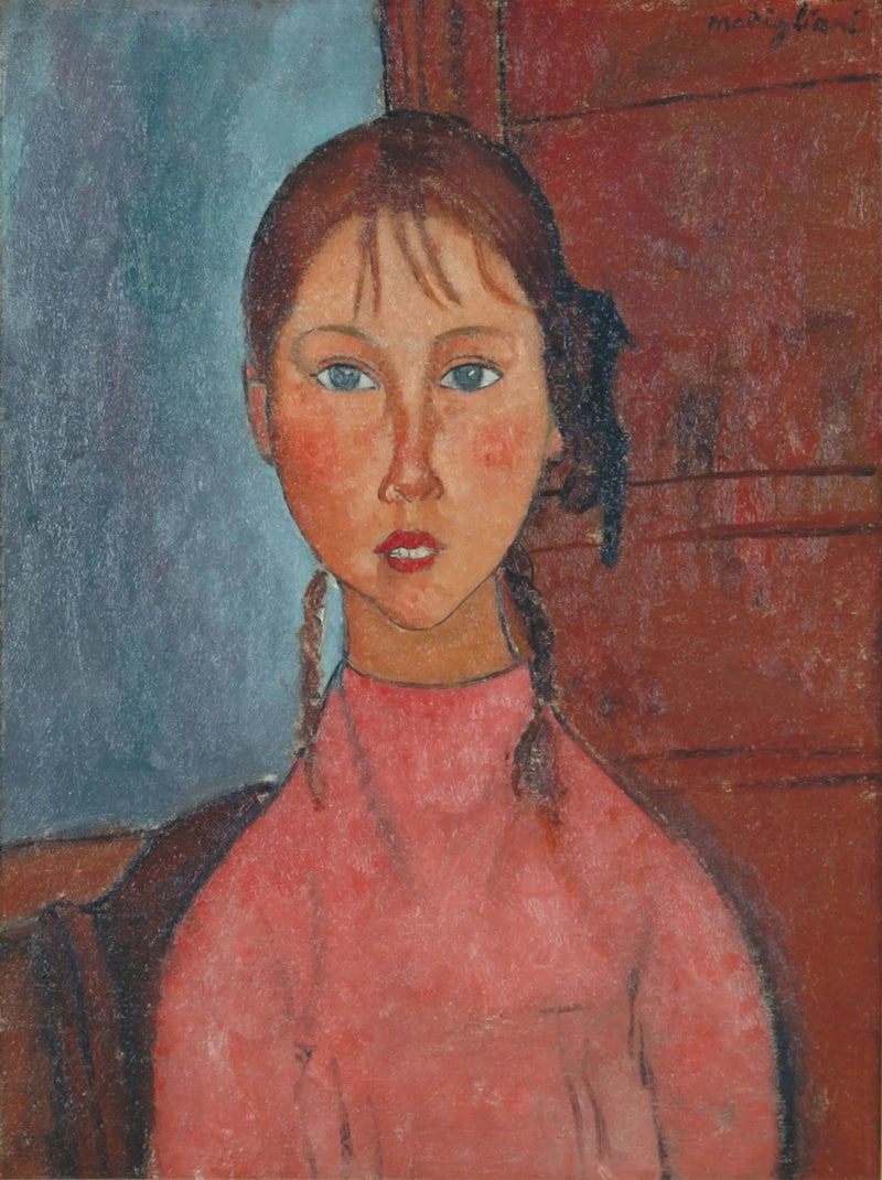 Fille avec des nattes - Amedeo Modigliani
