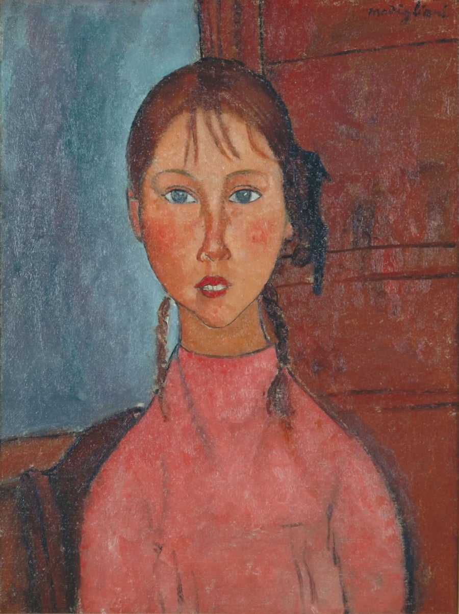 Fille avec des nattes - Amedeo Modigliani