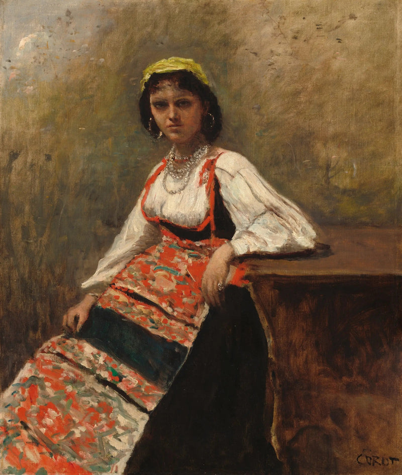 Fille italienne - Jean-Baptiste Camille Corot