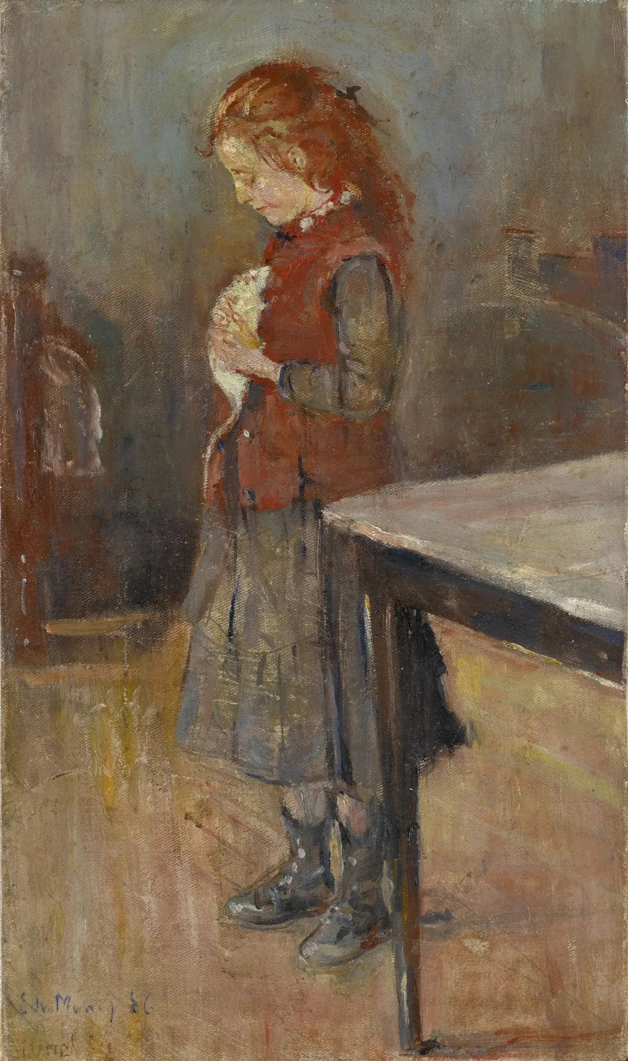 Fille rousse au rat blanc - Edvard Munch