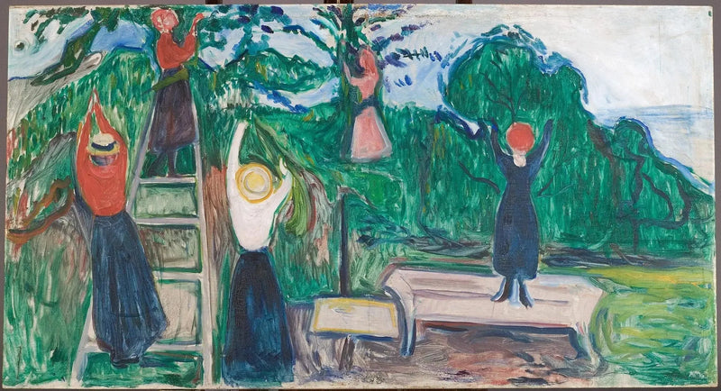 Filles cueillant des fruits (Frise Linde) - Edvard Munch