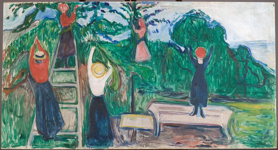 Filles cueillant des fruits (Frise Linde) - Edvard Munch