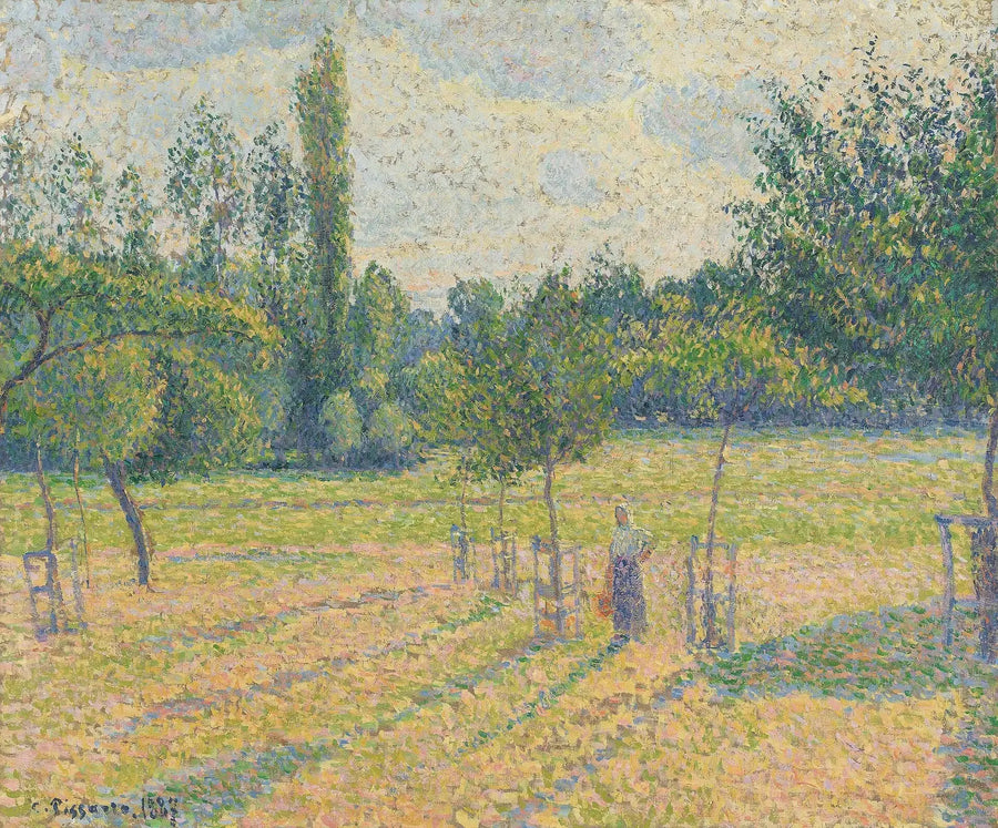 Fin d'après-midi dans notre pré - Camille Pissarro