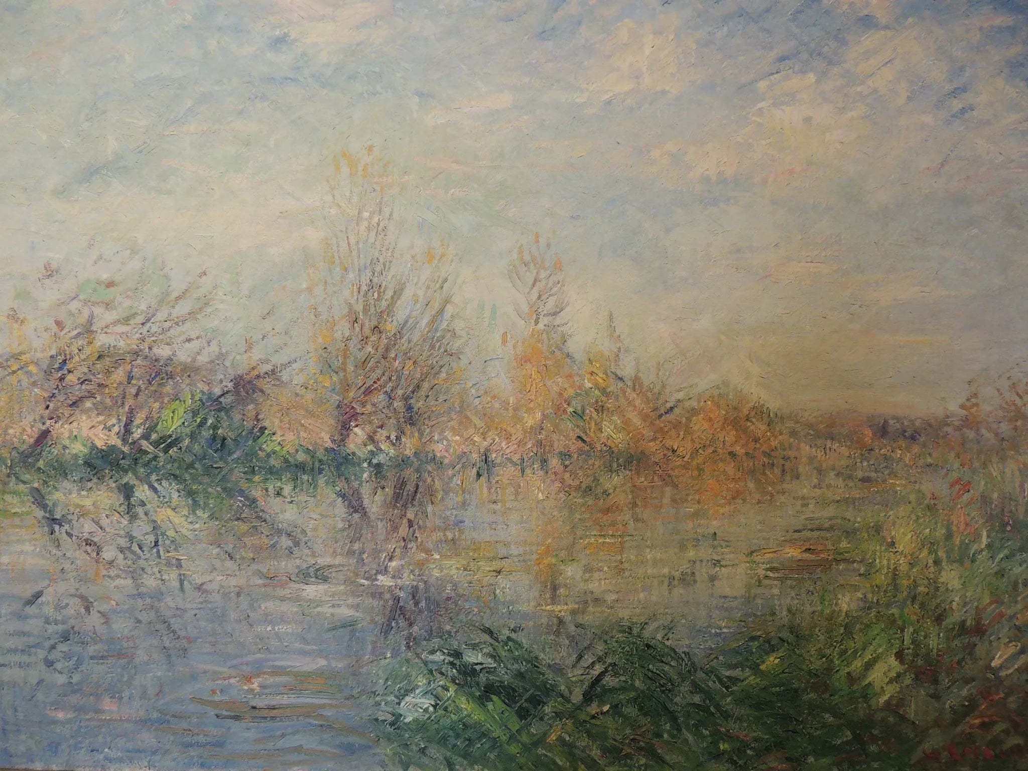 Fin d'automne, rivière d'Eure au Vaudreuil - Gustave Loiseau image 1 reproduction artisanale de tableau