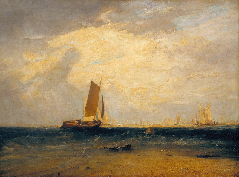 Fishing upon the Blythe-Sand, Tide Setting In - J. M. W. Turner