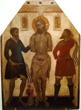 Flagellation du Christ avec un donateur. - Francescuccio Ghissi