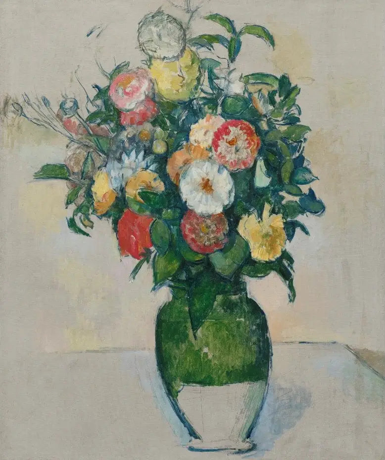 Fleurs dans un pot d'olives - Paul Cézanne