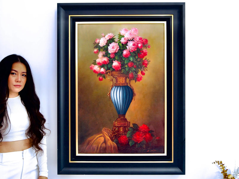 Fleurs dans un Vase Antique | 60 x 90 cm