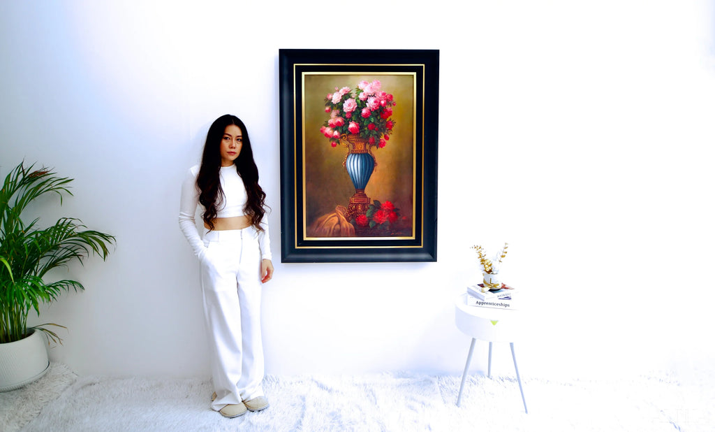 Flowers in an Antique Vase - Supoj | 60 x 90 cm Reproductions de tableaux à la peinture à l’huile