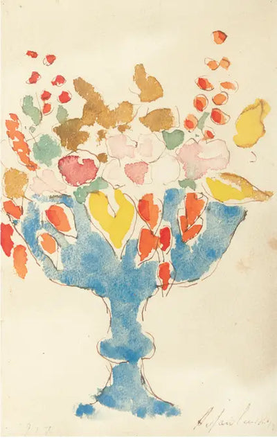 FLEURS DANS UN VASE BLEU - Alexej von Jawlensky - Alpha Reproduction