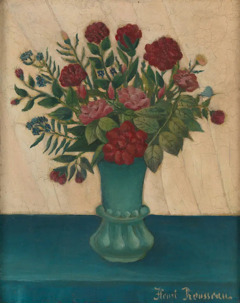 Fleurs dans un vase - Henri Rousseau