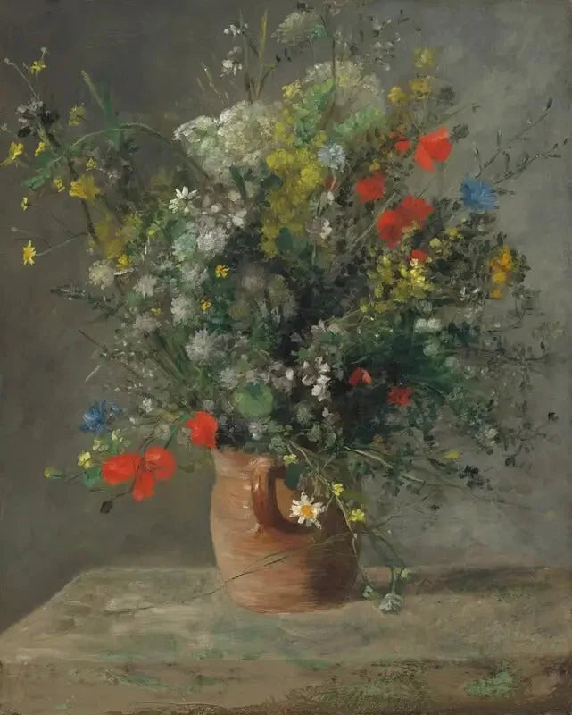 Fleurs dans un vase, vers 1880 – Pierre-Auguste Renoir
