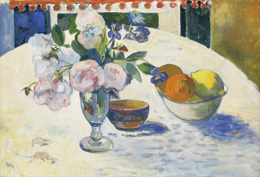 Fleurs. Iris bleu, oranges et citron - Paul Gauguin