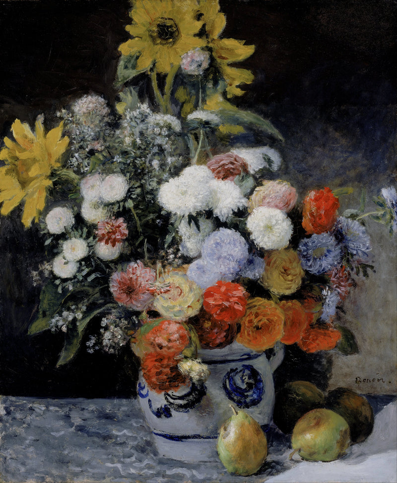 Fleurs dans un pot en faïence – Pierre-Auguste Renoir