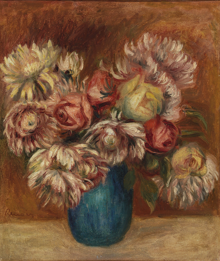 Fleurs dans un vase vert, vers 1912 – Renoir