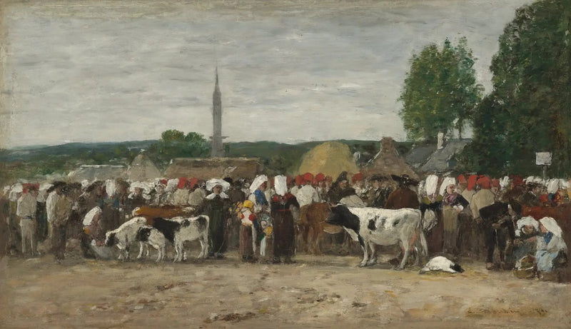 Foire en Bretagne - Eugène Boudin