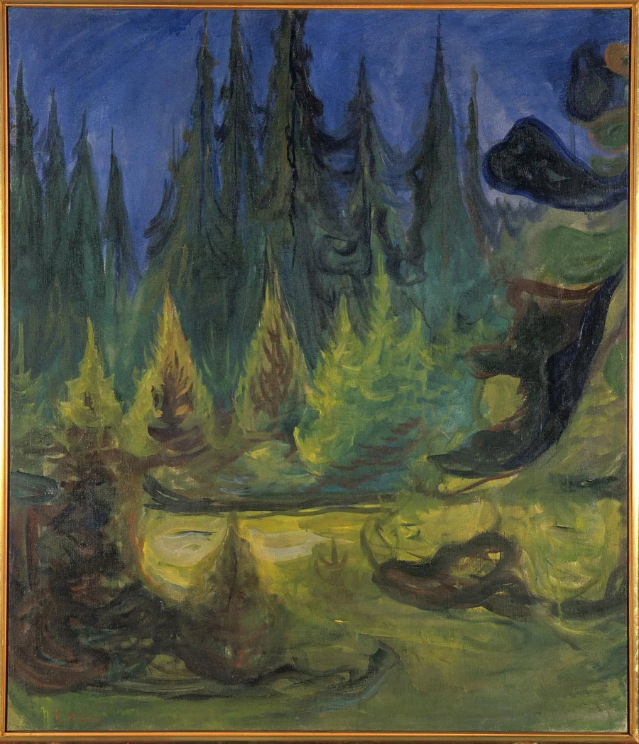forêt d'épicéas - Edvard Munch