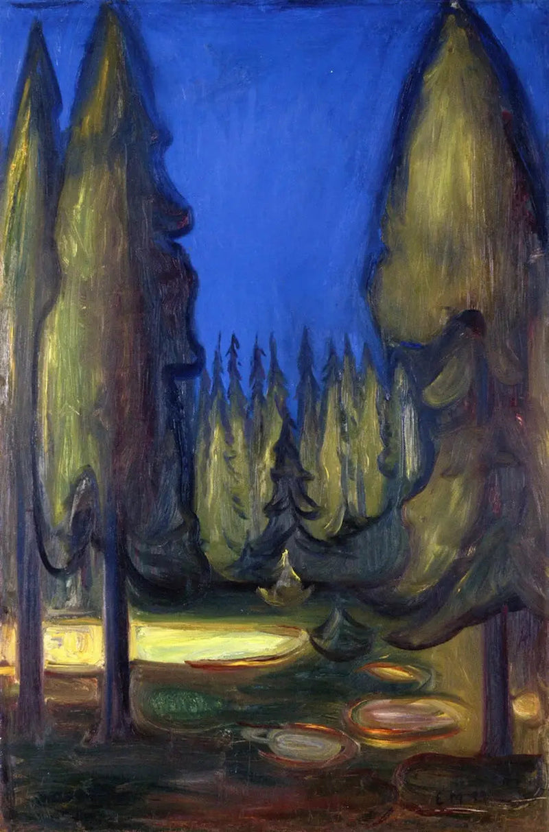 forêt d'épicéas - Edvard Munch