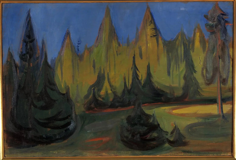 forêt d'épicéas - Edvard Munch