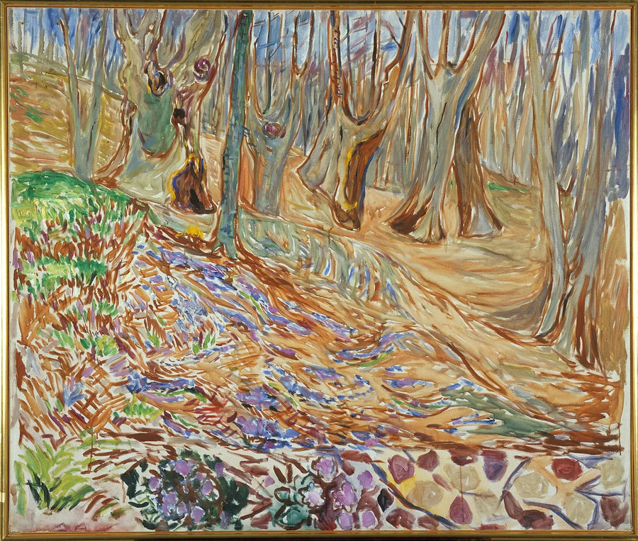 forêt d'ormes au printemps - Edvard Munch