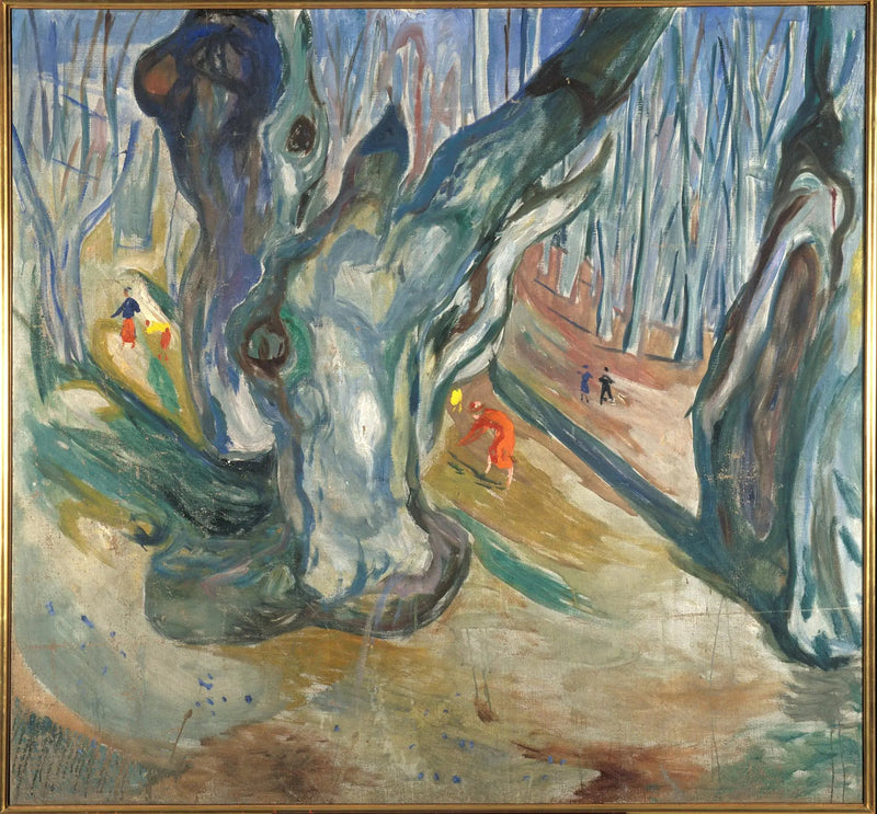forêt d'ormes au printemps - Edvard Munch