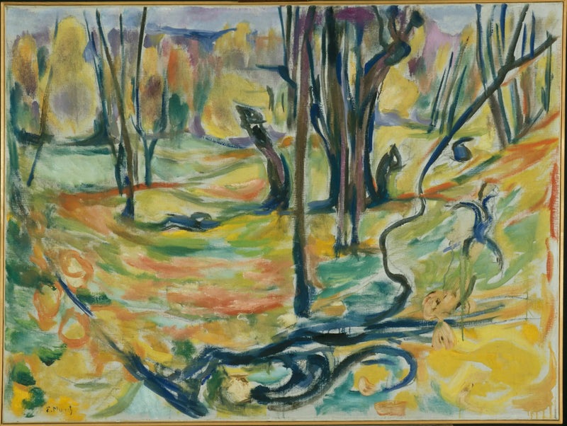 forêt d'ormes en automne - Edvard Munch