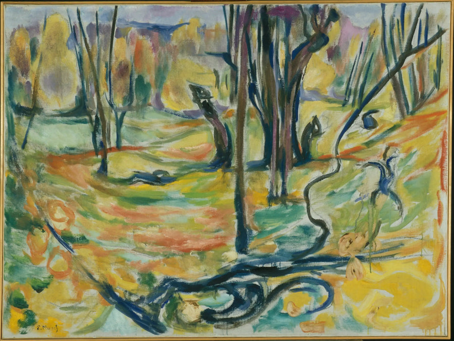 forêt d'ormes en automne - Edvard Munch