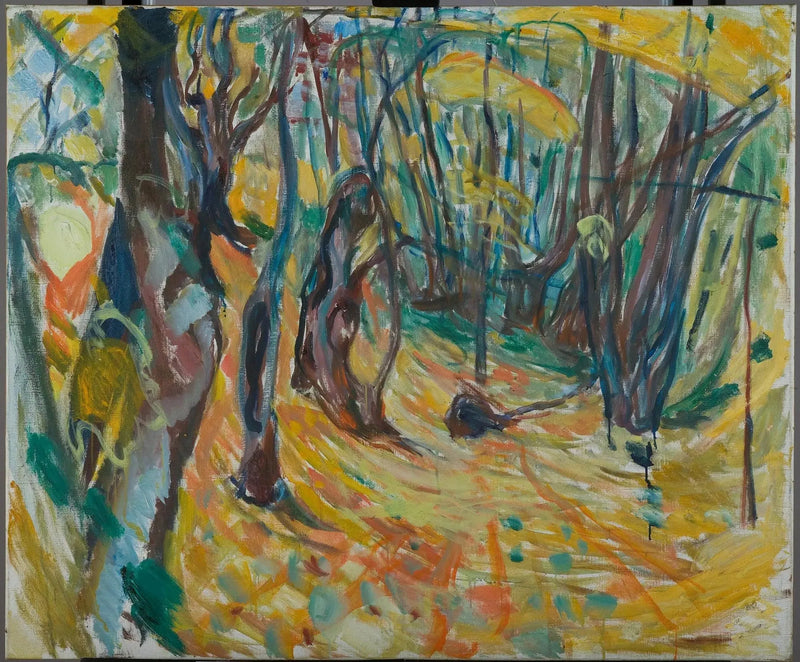 forêt d'ormes en automne - Edvard Munch