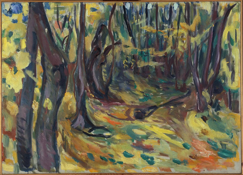 forêt d'ormes en automne - Edvard Munch