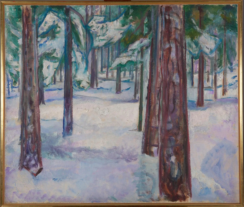 Forêt dans la neige - Edvard Munch