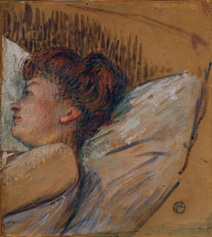 Frau im Bett - Henri de Toulouse-Lautrec