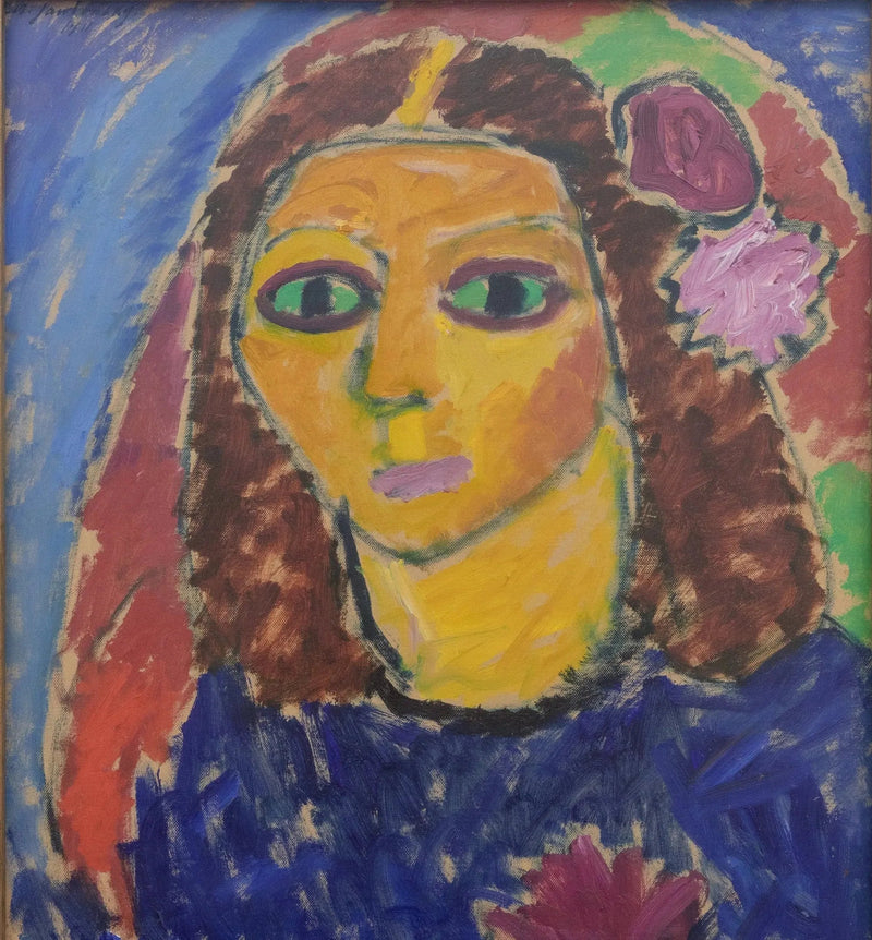 Frauenkopf mit Blumen im Haar - Alexej von Jawlensky