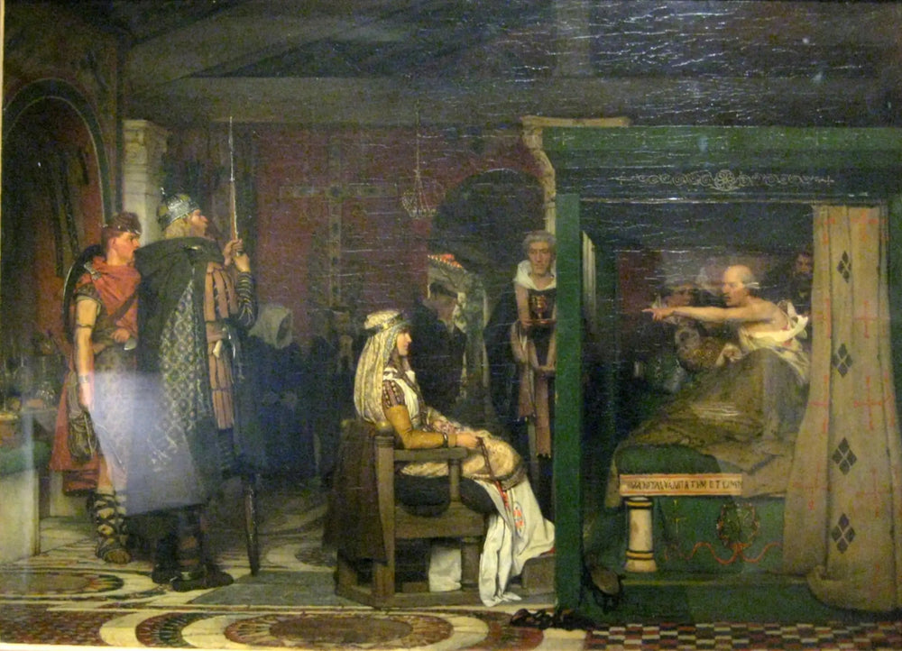 Frédégonde visitant Prétextat sur son lit de mort - Lawrence Alma-Tadema - Alpha Reproduction