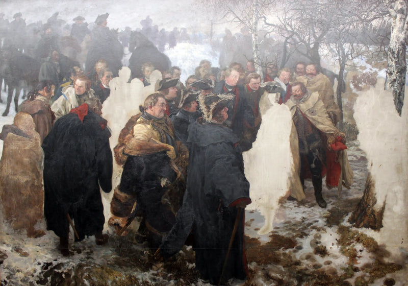 Frédéric le Grand s'adresse à ses généraux avant la bataille de Leuthen en 1757 - Adolph von Menzel